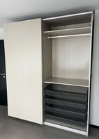 HASVIK Pair of sliding doors, grey-beige, 200x236 cm Used